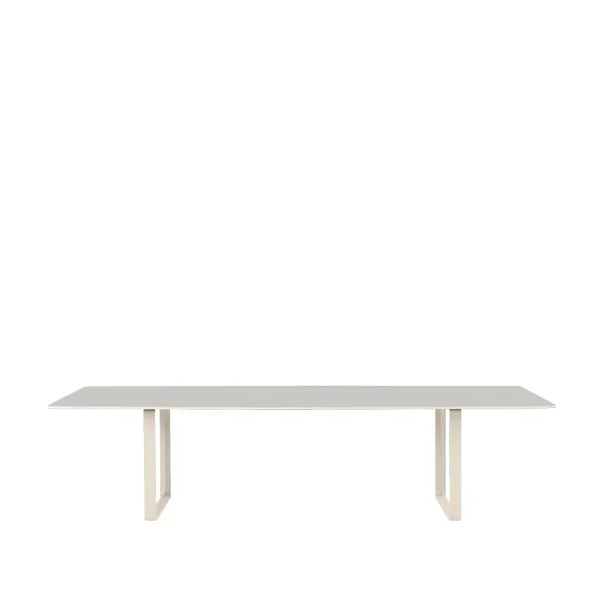 Muuto 70/70 dining table 295x108 cm Grey linoleum-Plywood-Sand