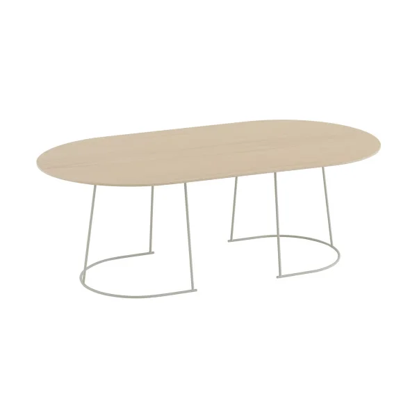 Muuto Airy coffee table large Lacquered oak veneer-off white