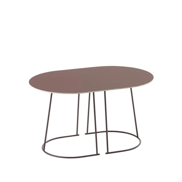 Muuto Airy Coffee table oval Plum, nanolaminate, small