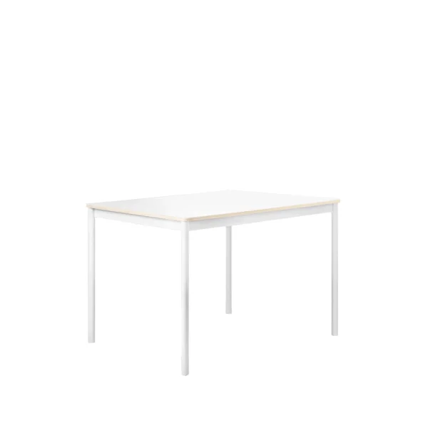 Muuto Base dining table White. plywood edge. 140x80cm