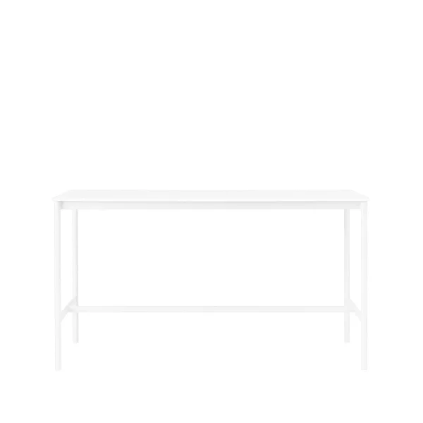 Muuto Base high bar table White laminate, white legs, abs edge, b85 l190 h105