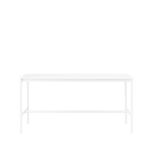 Muuto Base high bar table White laminate, white legs, abs edge, b85 l190 h95