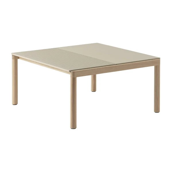 Muuto Couple 1 Plain-1 Wavy coffee table 80x84x40 cm Sand-oak