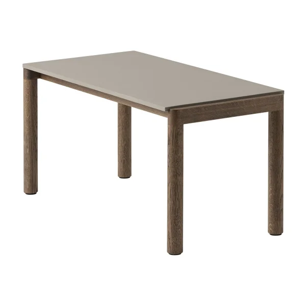 Muuto Couple 1 Plain coffee table 40x84x40 cm Taupe-dark oiled oak