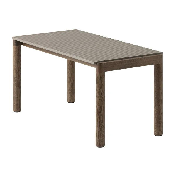 Muuto Couple 1 Wavy coffee table 40x84x40 cm Taupe-dark oiled oak