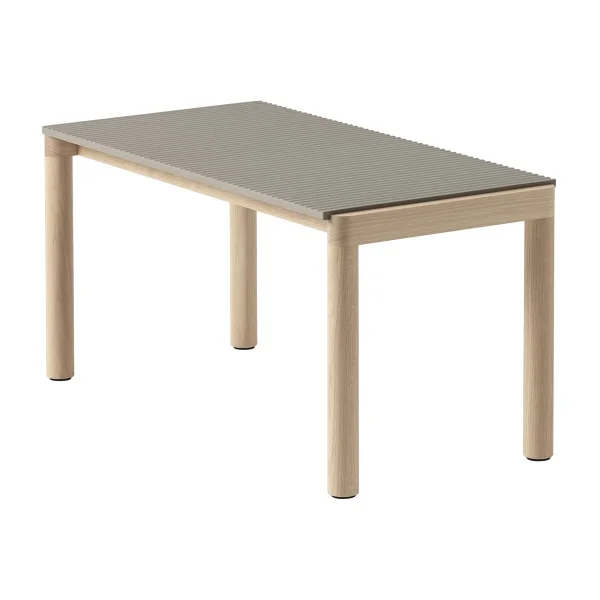 Muuto Couple 1 Wavy coffee table 40x84x40 cm Taupe-oak