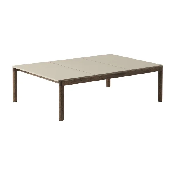 Muuto Couple 3 Plain coffee table 120x84x35 cm Sand-dark oiled oak