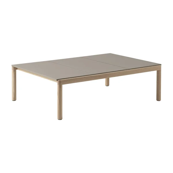 Muuto Couple 3 Plain coffee table 120x84x35 cm Taupe-oak