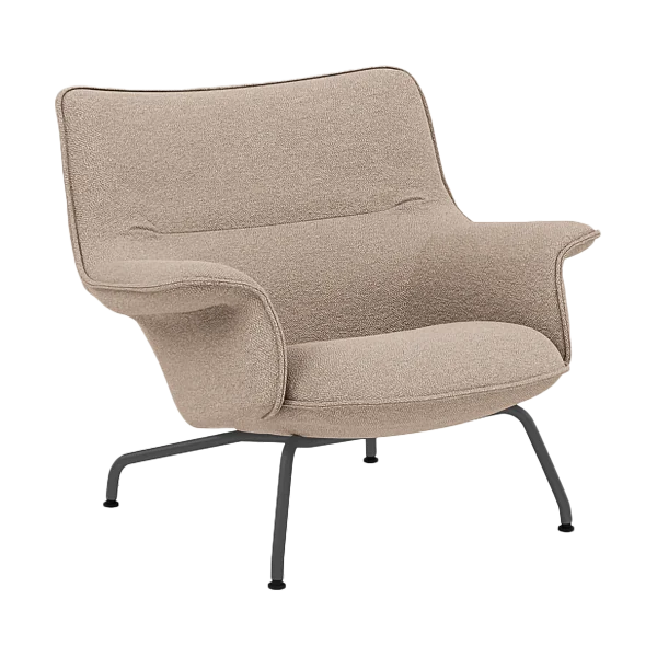Muuto Doze armchair low Hearth 6 Anthracite/black