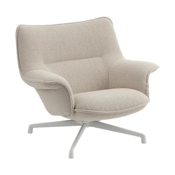 Muuto Doze armchair low swivel base Hearth 7-grey