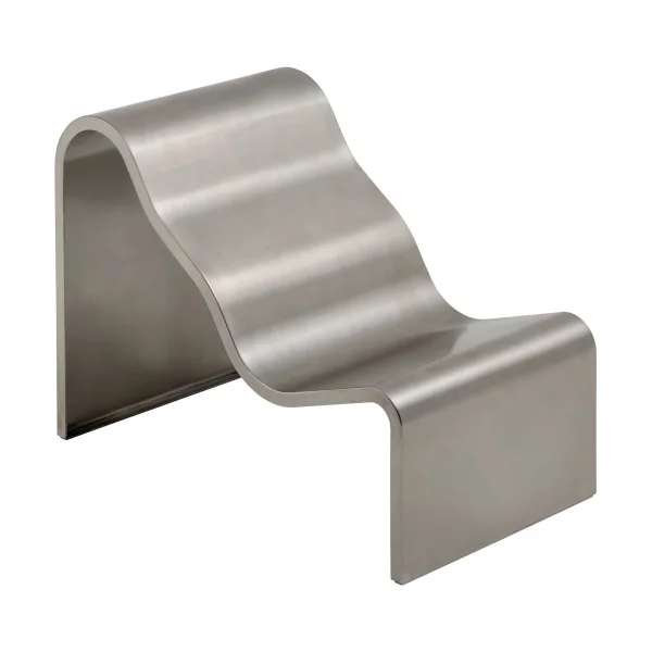 Muuto Dream View bench Brushed steel, 60 cm