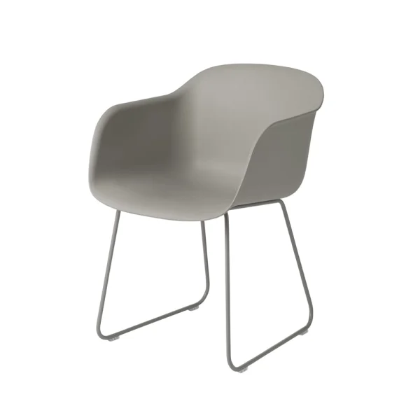 Muuto Fiber armchair sled base Grey, grey sled base