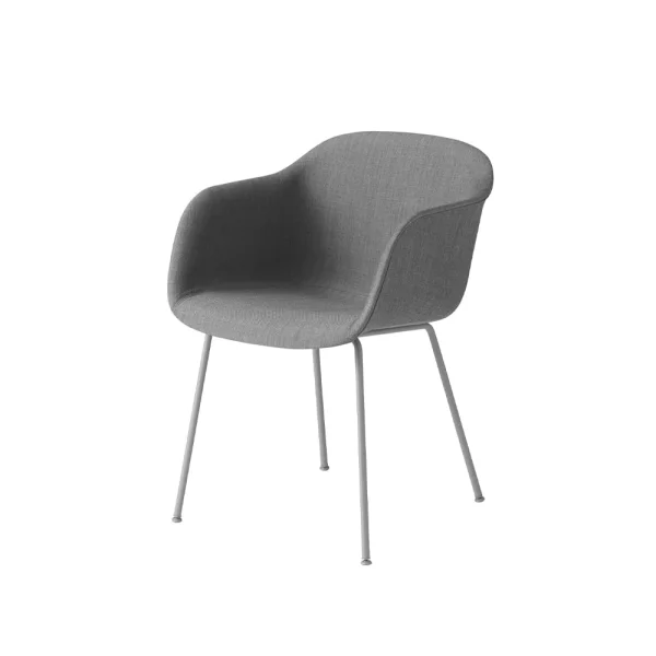 Muuto Fiber armchair tube base Remix 133-Grey