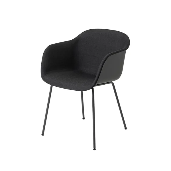 Muuto Fiber armchair tube base Remix 183-Black