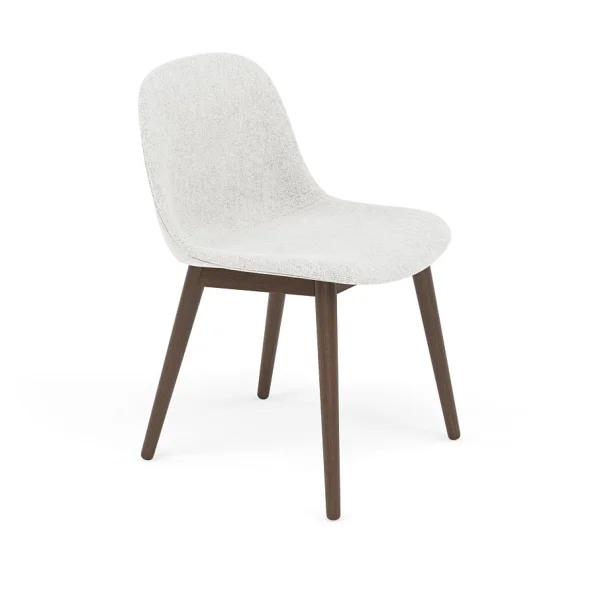 Muuto Fiber Side Chair with wooden legs Hallingdal nr110-stained dark brown