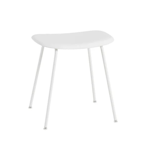 Muuto Fiber stool White, white steel stand