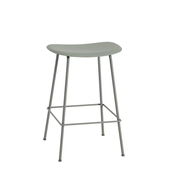 Muuto Fiber Tube bar chair 65 cm dusty green