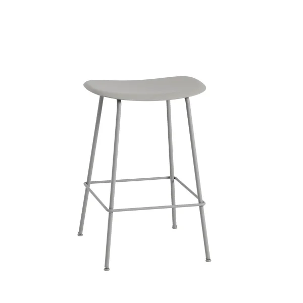 Muuto Fiber Tube bar chair 65 cm Grey-Grey