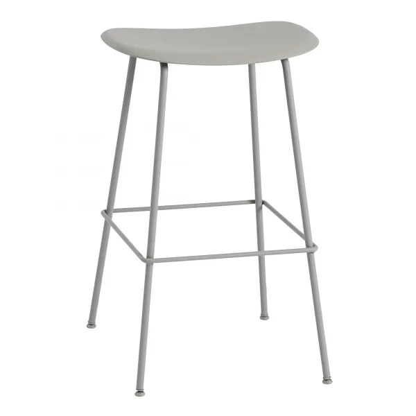 Muuto Fiber Tube Bar Chair 75 Cm Grey