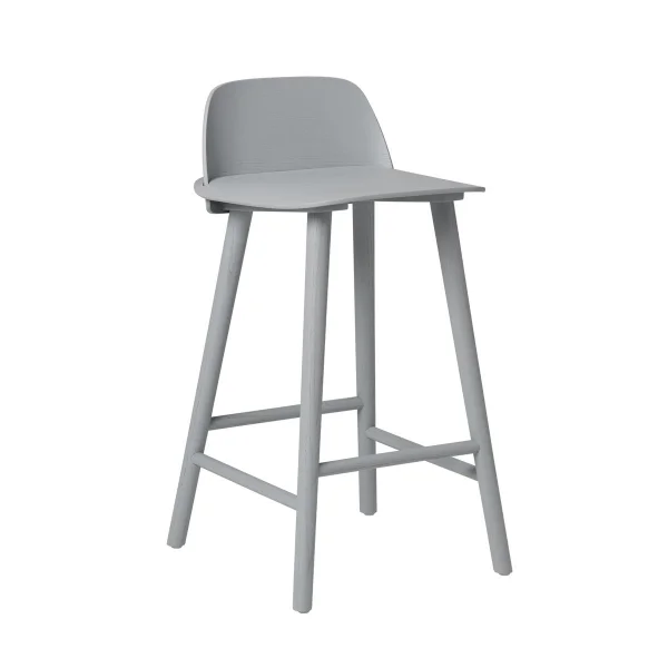 Muuto Fiber Tube Bar Chair With Back Rest 75 Cm Dusty green