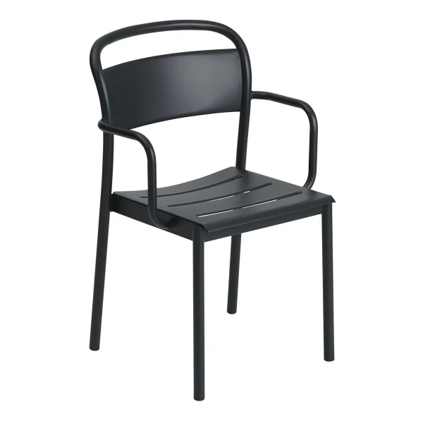 Muuto Linear steel armchair Black