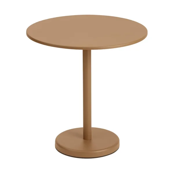 Muuto Linear steel café table V2 table Ø70 cm Burnt orange Linear steel café table V2 table Ø70 cm Burnt orange