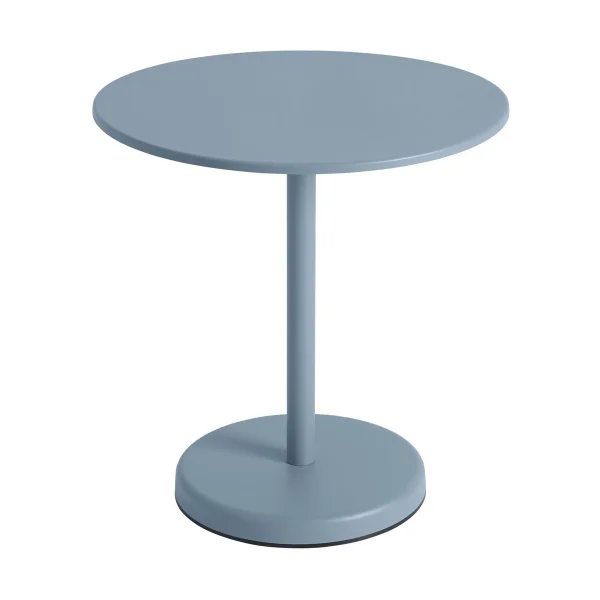 Muuto Linear steel café table V2 table Ø70 cm Pale blue