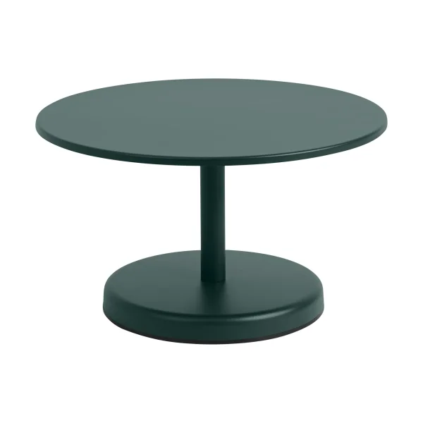 Muuto Linear Steel coffee table Dark green, Ø70x40 cm