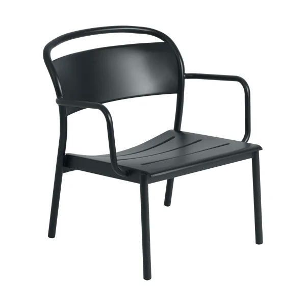 Muuto Linear Steel lounge armchair Anthracite black