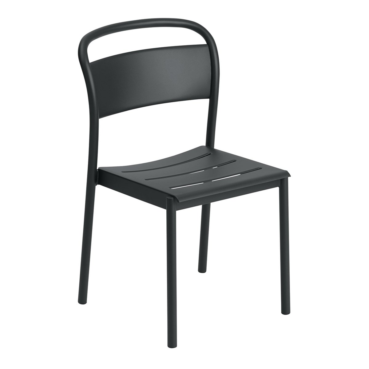 Muuto Linear steel side chair Black