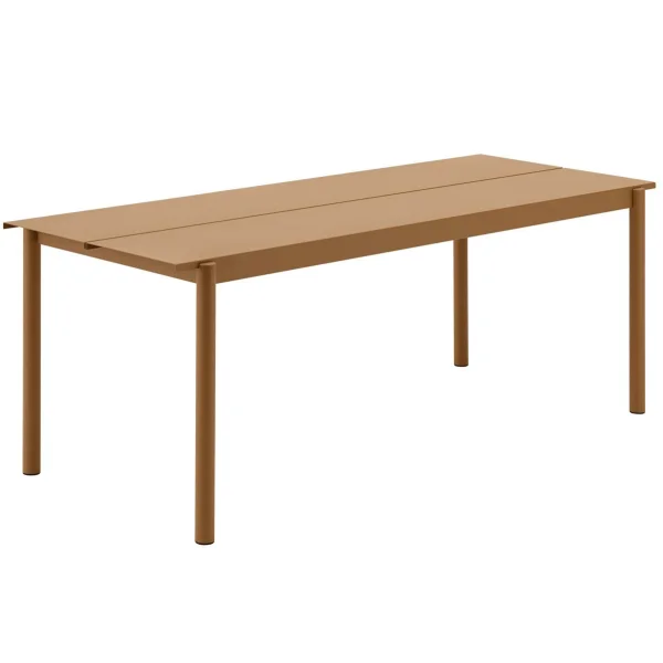 Muuto Linear steel table 75x200 cm Burnt orange