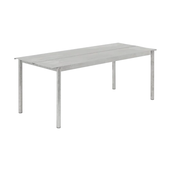 Muuto Linear steel table 75x200 cm Warm galvanized steel