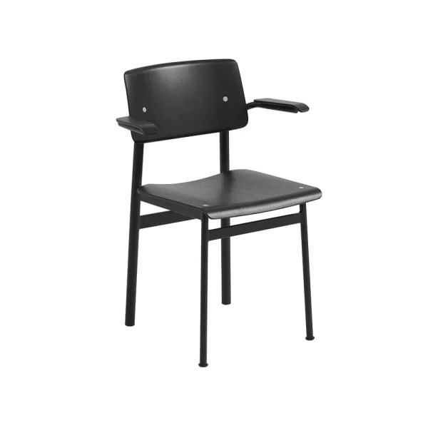 Muuto Loft armchair with arm rest Black-black