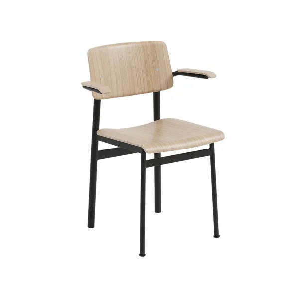 Muuto Loft armchair with arm rest Oak-black