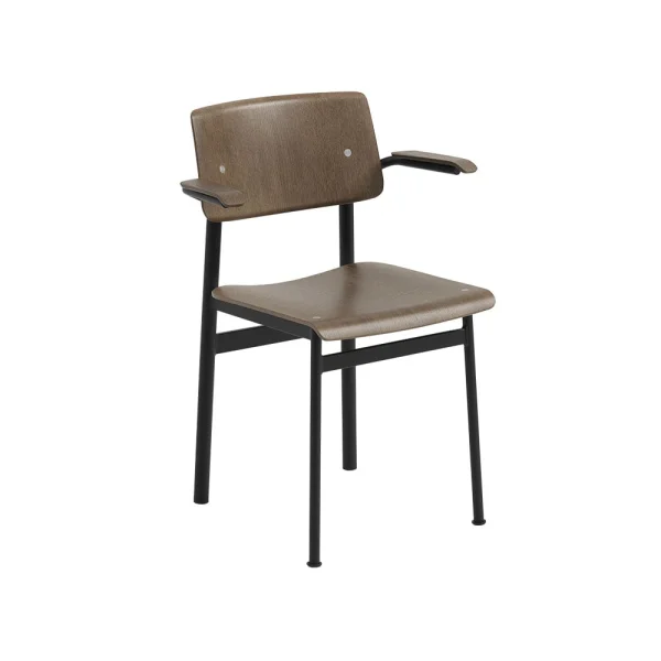 Muuto Loft armchair with arm rest Stained dark brown-black