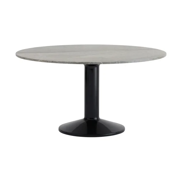 Muuto Midst coffee table Grey marble-black, Ø140 cm