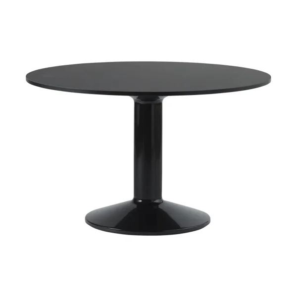 Muuto Midst pedestal table Black linoleum-black, Ø120 cm