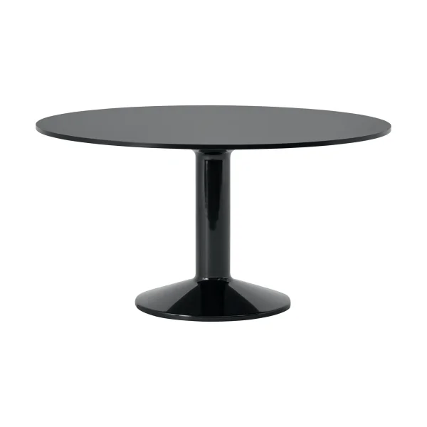 Muuto Midst pedestal table Black linoleum-black, Ø140 cm