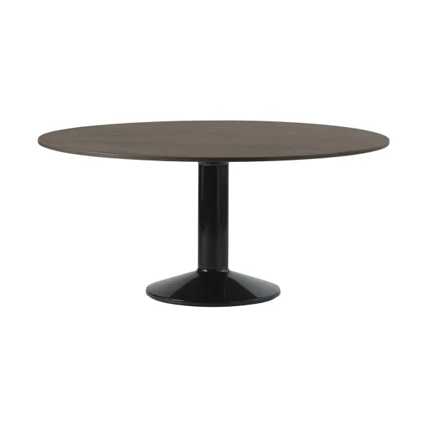 Muuto Midst pedestal table Dark oiled oak-black, Ø160 cm
