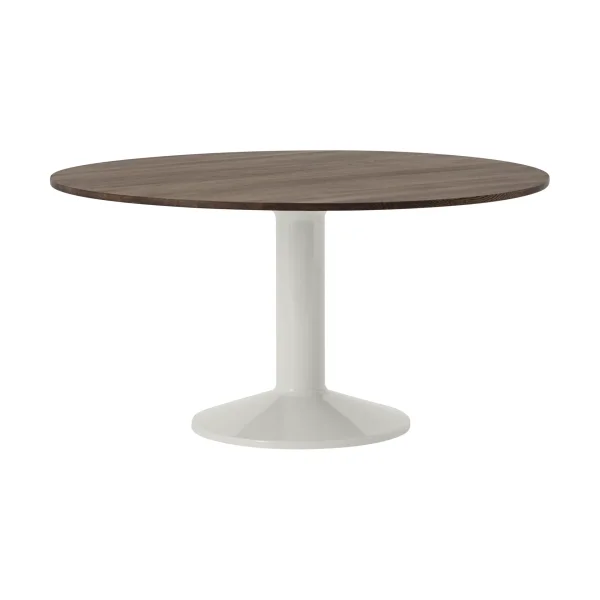 Muuto Midst pedestal table Dark oiled oak-grey, Ø140 cm