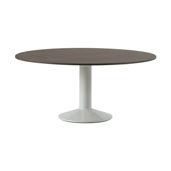 Muuto Midst pedestal table Dark oiled oak-grey, Ø160 cm