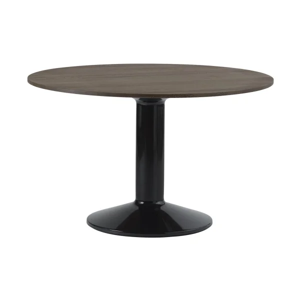 Muuto Midst pedestal table Ø120 cm Dark Oiled Oak-Black