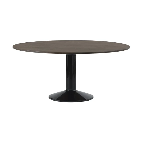 Muuto Midst pedestal table Ø160 cm Dark Oiled Oak-Black