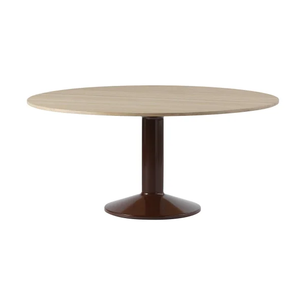 Muuto Midst pedestal table Ø160 cm Oiled Oak-Dark Red