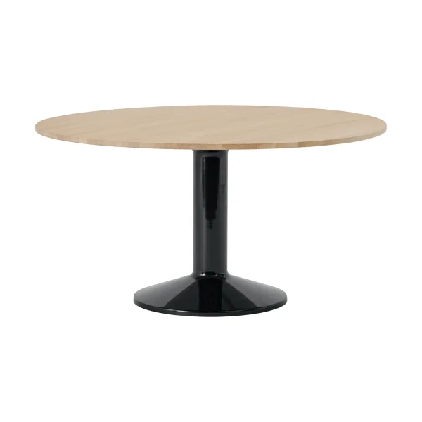 Muuto Midst pedestal table Oiled oak-black, Ø140 cm