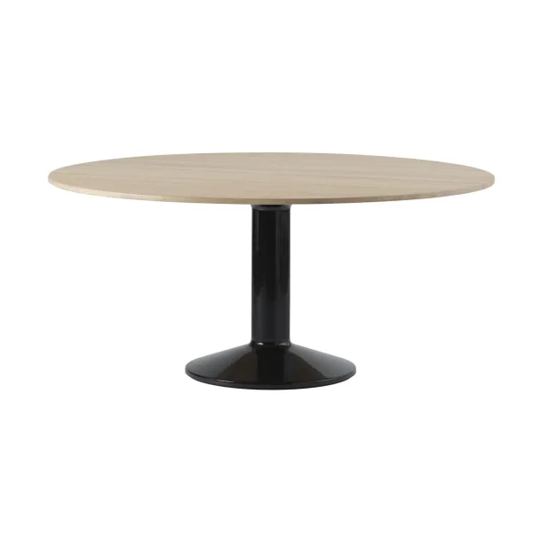 Muuto Midst pedestal table Oiled oak-black, Ø160 cm