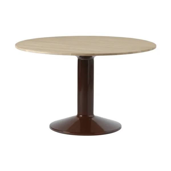 Muuto Midst pedestal table Oiled oak-dark red, Ø120 cm