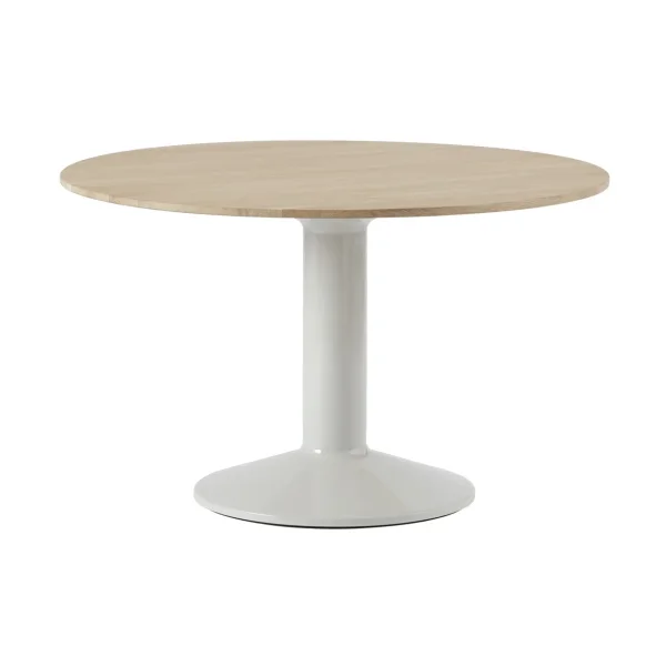 Muuto Midst pedestal table Oiled oak-grey, Ø120 cm