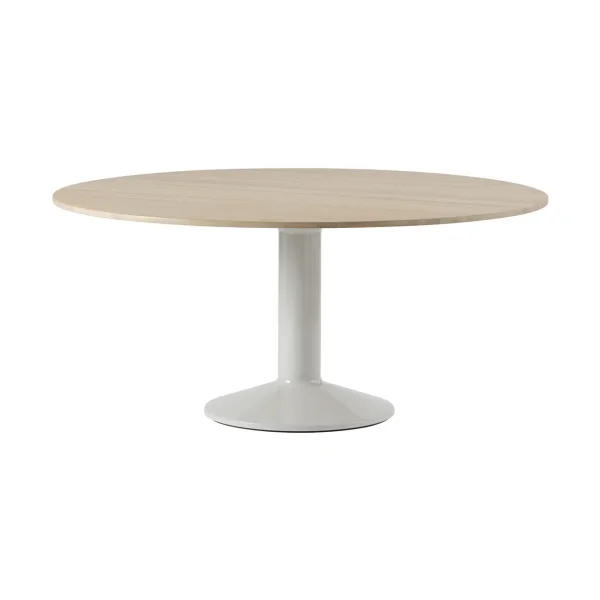 Muuto Midst pedestal table Oiled oak-grey, Ø160 cm