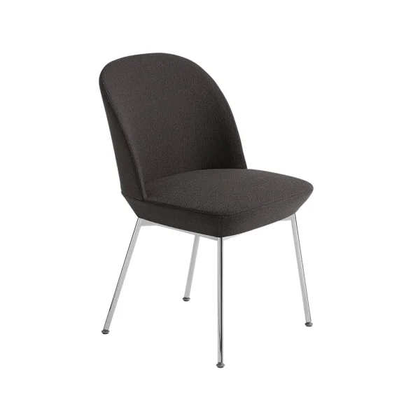 Muuto Oslo side chair fabric upholstered Ocean 50-Chrome